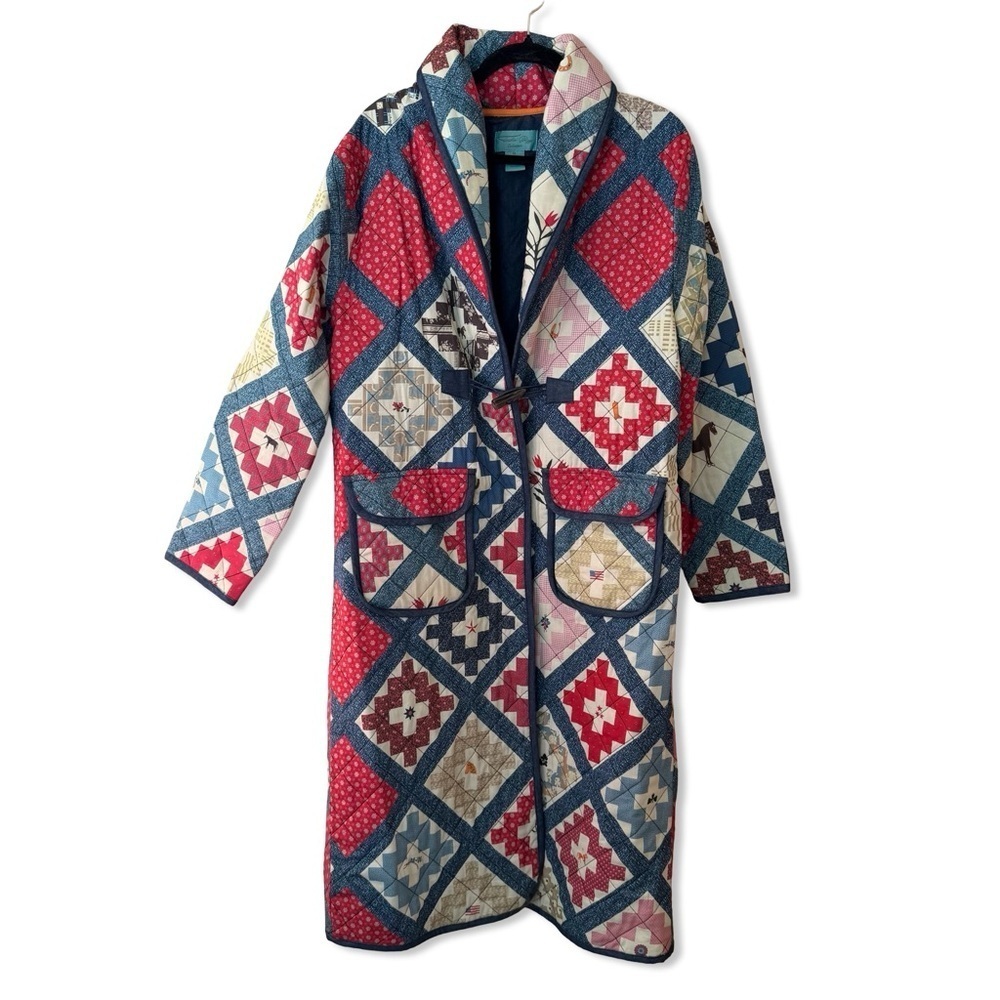 Tasha Polizzi Quilted Patchwork Coat quilt print midi western Boot Barn XL - Picture 5 of 11